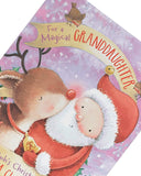 Rudolph and Santa Christmas storybook greeting card for granddaughter, featuring festive holiday illustrations by UK Greetings.