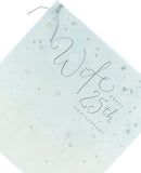 Silver hearts and stars 25th anniversary greeting card by UK Greetings, featuring elegant silver foil design.