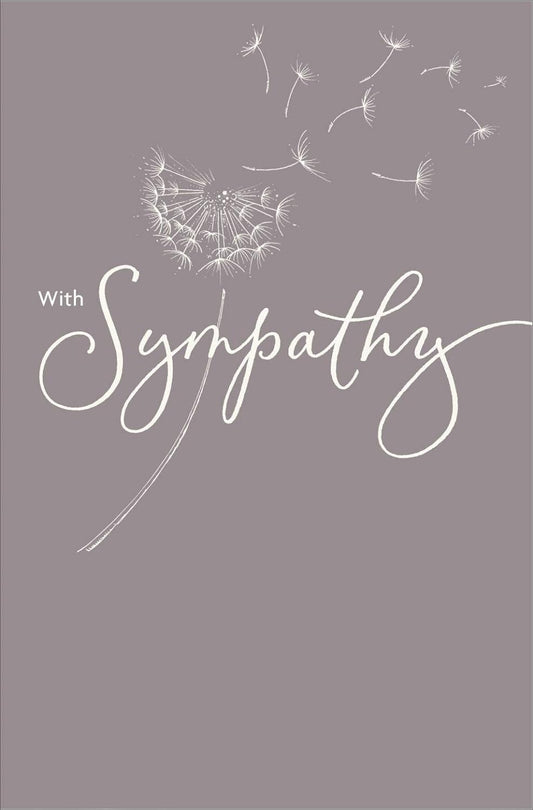 Sincere Sympathy Dandelion greeting card by UK Greetings with a heartfelt floral design and comforting message inside.