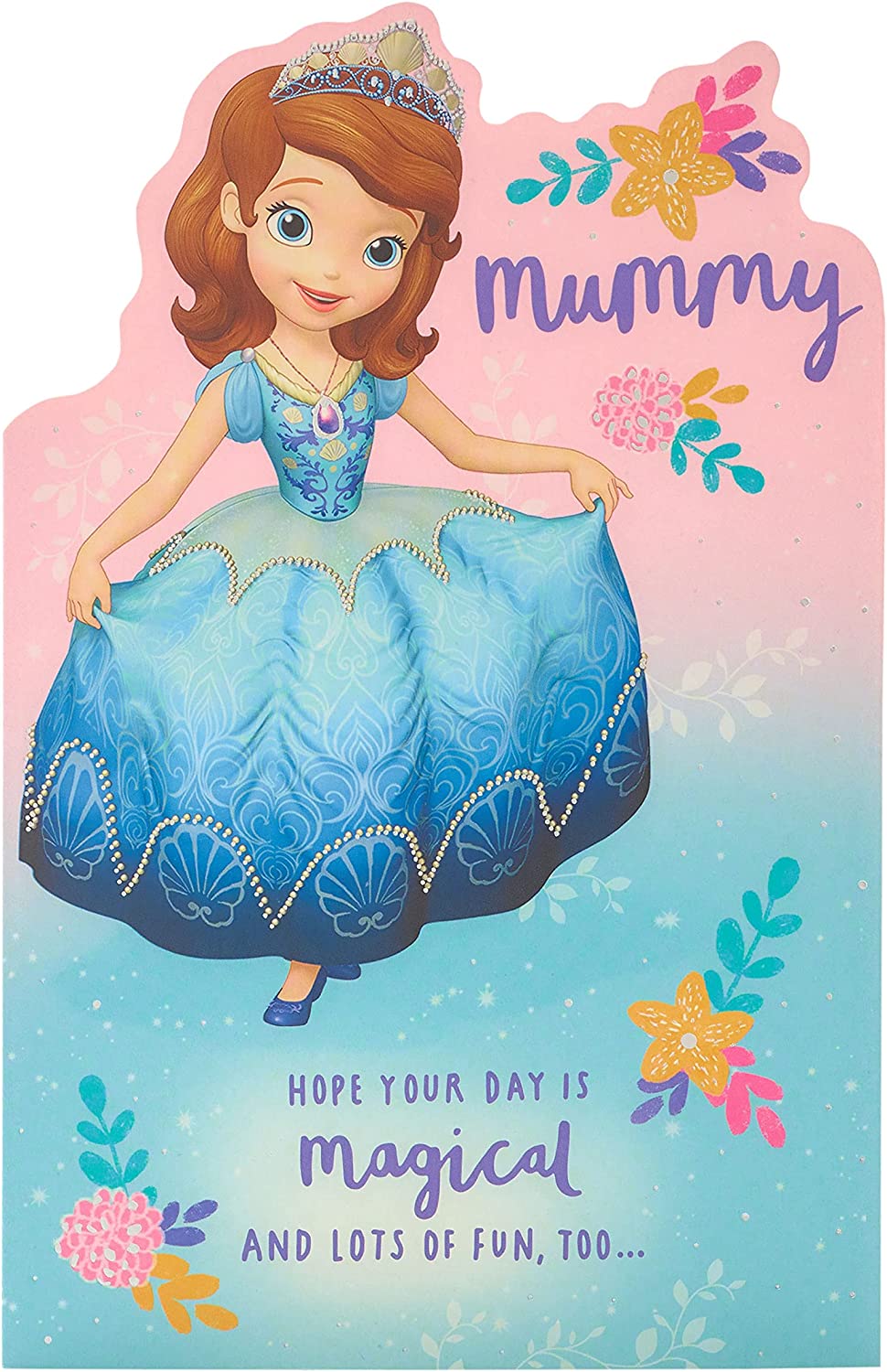 Sofia First Mummy birthday greeting card featuring colorful cartoon princess design by UK Greetings