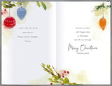 Festive greeting card featuring a heartfelt Christmas design with foiled accents from UK Greetings.