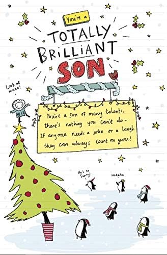 Son Christmas greeting card with a fun pop-up design and heartfelt holiday message from UK Greetings.