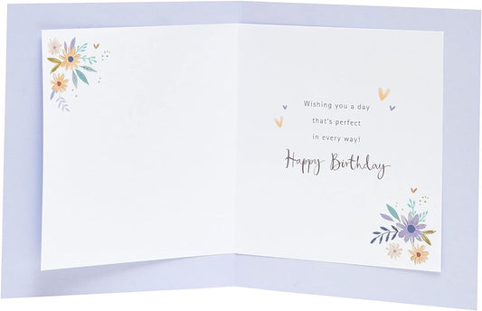 Sparkling Cake Godmother birthday greeting card from UK Greetings with festive design and shiny embellishments.
