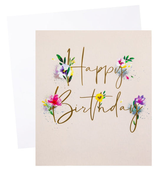 Sparkling Wishes birthday greeting card with heartfelt message, featuring colorful design and shiny accents from UK Greetings.