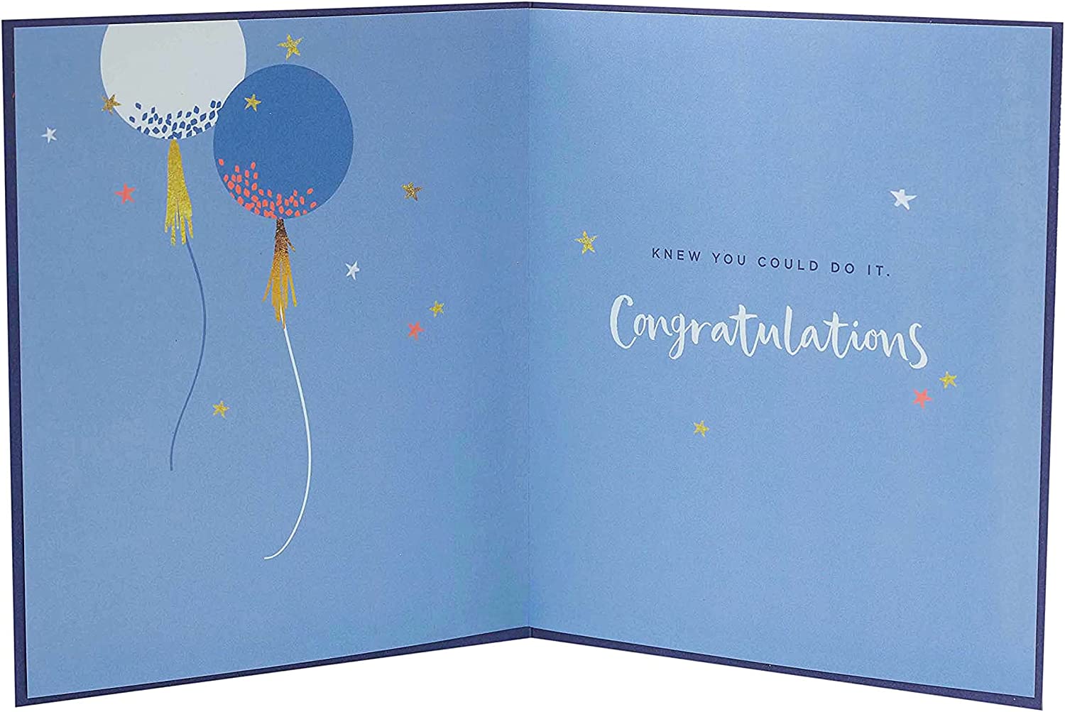 Sparkly balloons exams congratulations greeting card by UK Greetings with colorful, festive design for celebrating academic success.