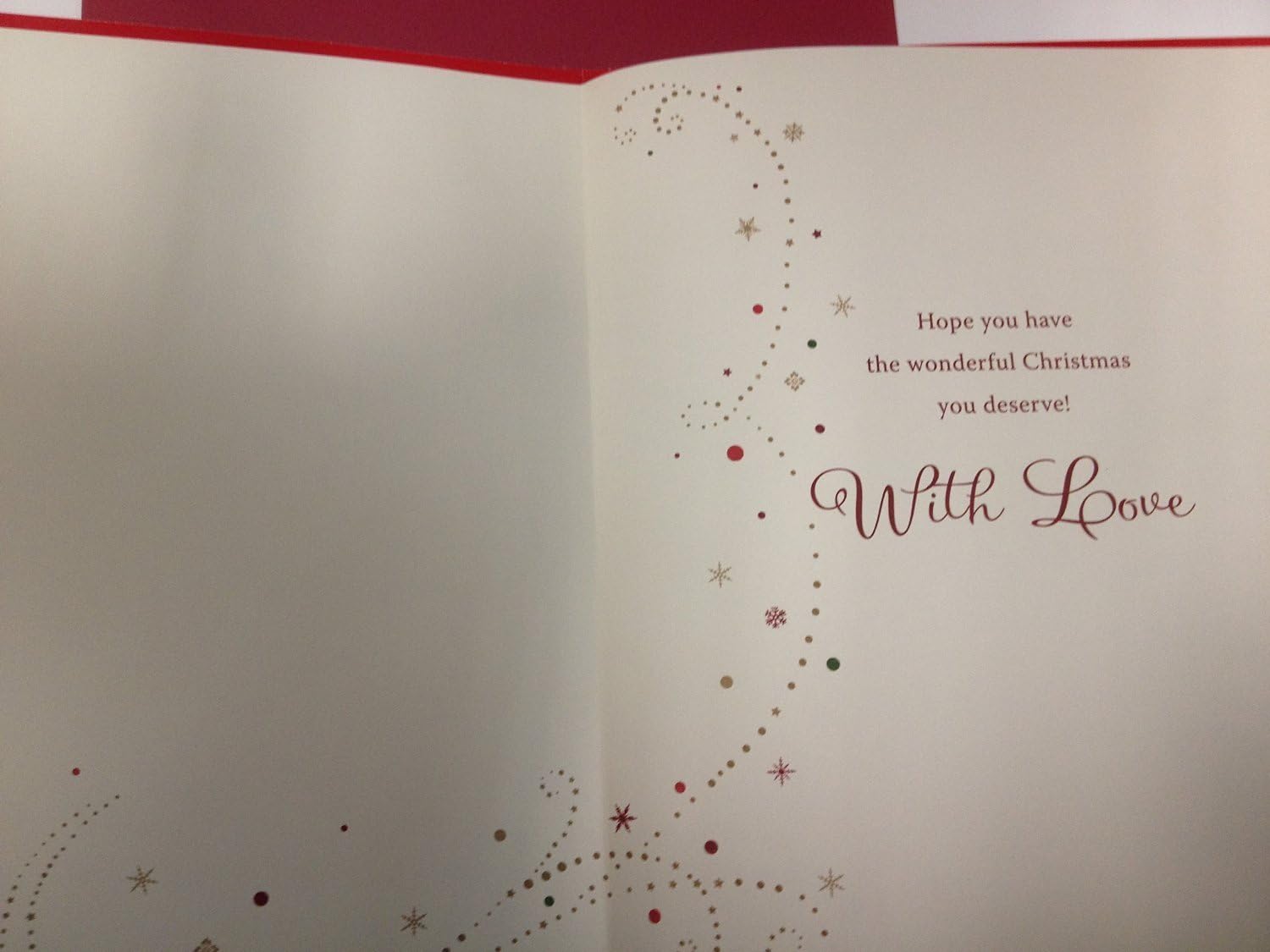 UK Greetings Special Aunty Christmas Card with festive heart-themed design and heartfelt holiday wishes.