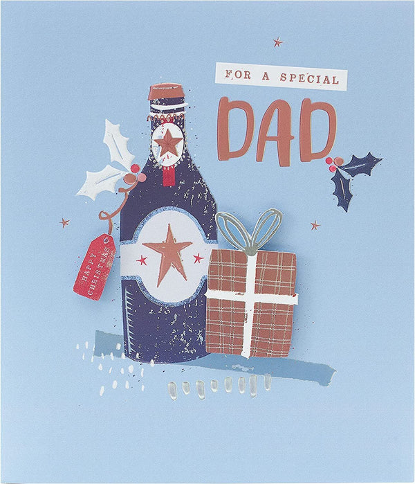 Special Dad Christmas greeting card with a unique 3D holographic holiday design from UK Greetings.