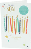 Special Son 13th/16th birthday greeting card from UK Greetings with colorful design and heartfelt message for milestone celebrations.