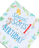 Special Son's 1st Birthday greeting card by UK Greetings featuring colorful birthday themes and cheerful illustrations.