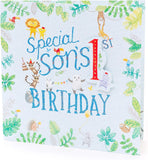 Special Son's 1st Birthday greeting card by UK Greetings with colorful, festive design and heartfelt message for a young child's celebration.