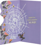 Marvel Spider-Man birthday greeting card for boys, UK Greetings, featuring Spider-Man in a fun 8th birthday design.