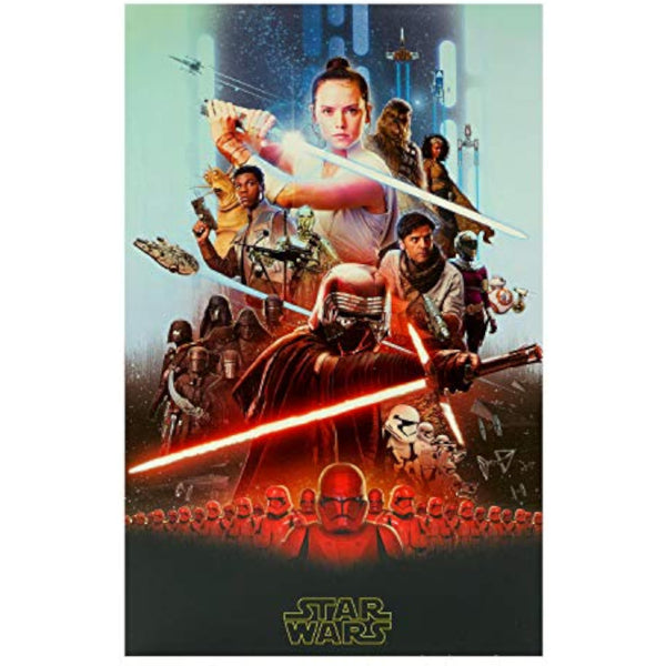 Star Wars-themed greeting card featuring iconic characters and space design, ideal for fans and special occasions.