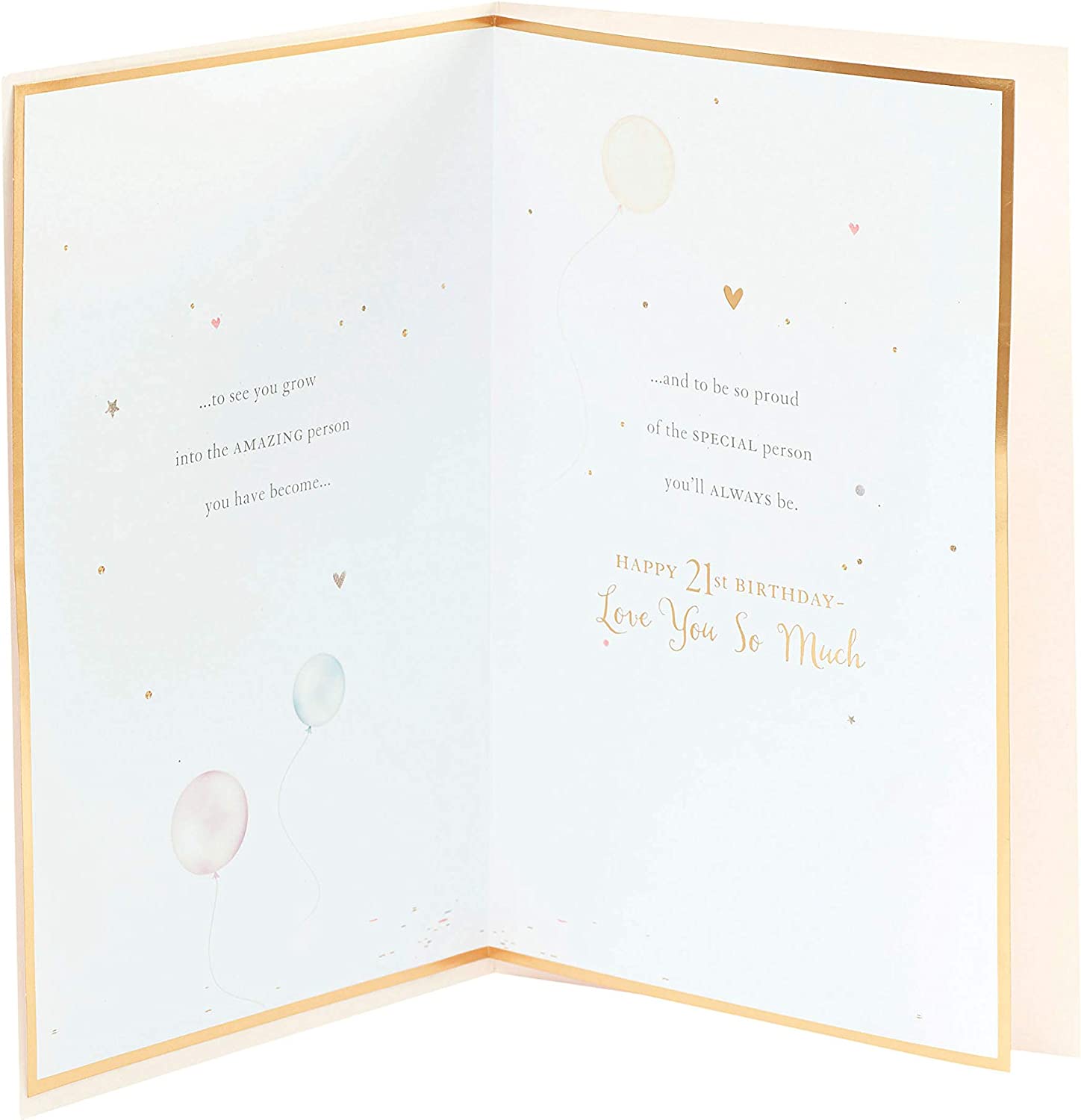 Glitter greeting card for a 21st daughter from UK Greetings, featuring festive design and sparkling details.
