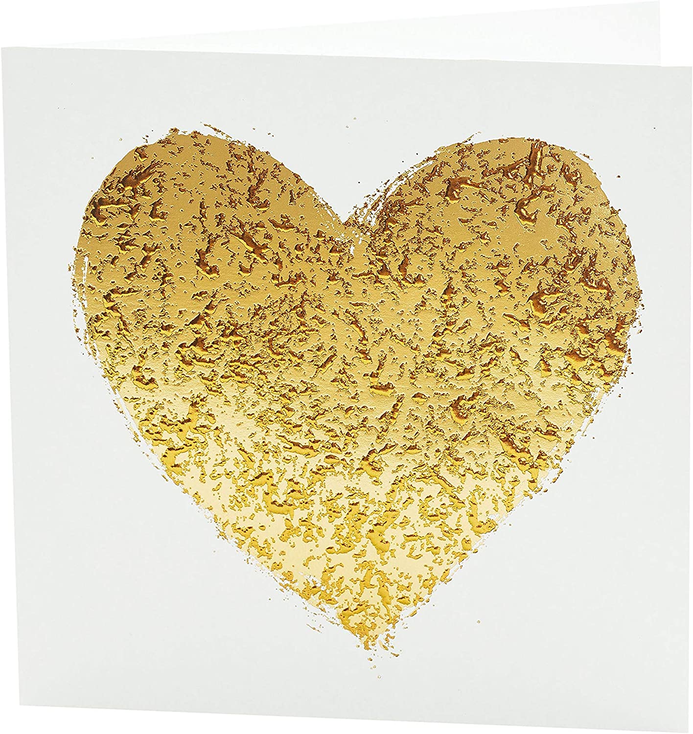 Stylish blank heart-shaped Valentine's Day greeting card from UK Greetings, featuring a minimalist design on smooth cardstock.