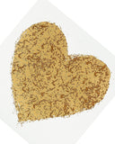 Blank heart-shaped Valentine's Day greeting card from UK Greetings, featuring a stylish design for personalized messages.