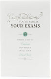 Stylish congratulation greeting card from UK Greetings with a celebratory design for exam success.