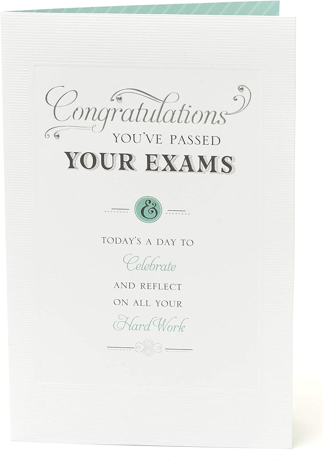 Stylish UK Greetings congratulation greeting card for exams, featuring celebratory design and message to celebrate success.