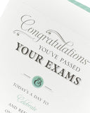 Stylish UK Greetings exam congratulations greeting card with celebratory design, perfect for congratulating success.