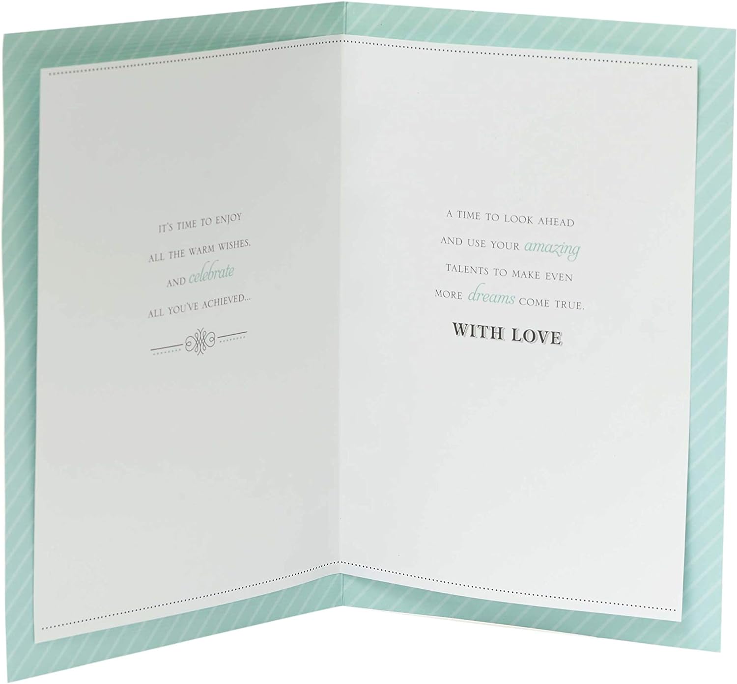 Elegant greeting card featuring "Congratulations on Your Exam Success" message, perfect for celebrating academic achievement.