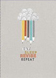 Stylish UK Greetings exam good luck greeting card with a colorful design and encouraging message for students.