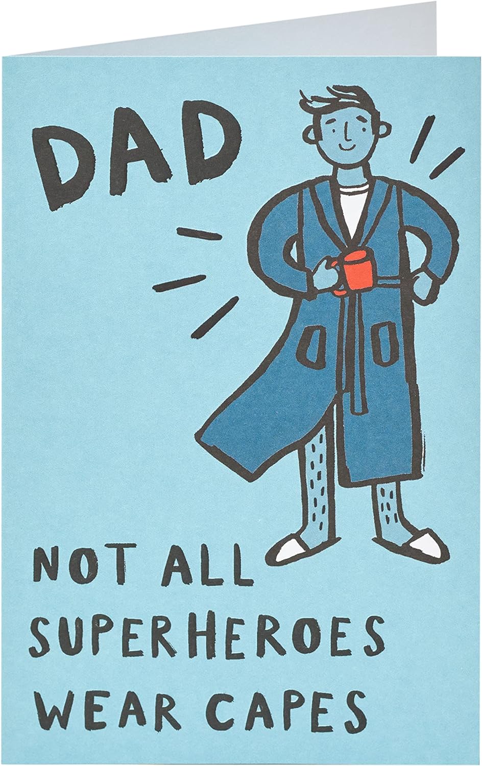 Stylish Lazy Dad birthday greeting card from UK Greetings featuring humorous cartoon design and festive message.