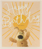 Sunshine Boofle birthday greeting card from UK Greetings, featuring colorful cartoon character and cheerful design.