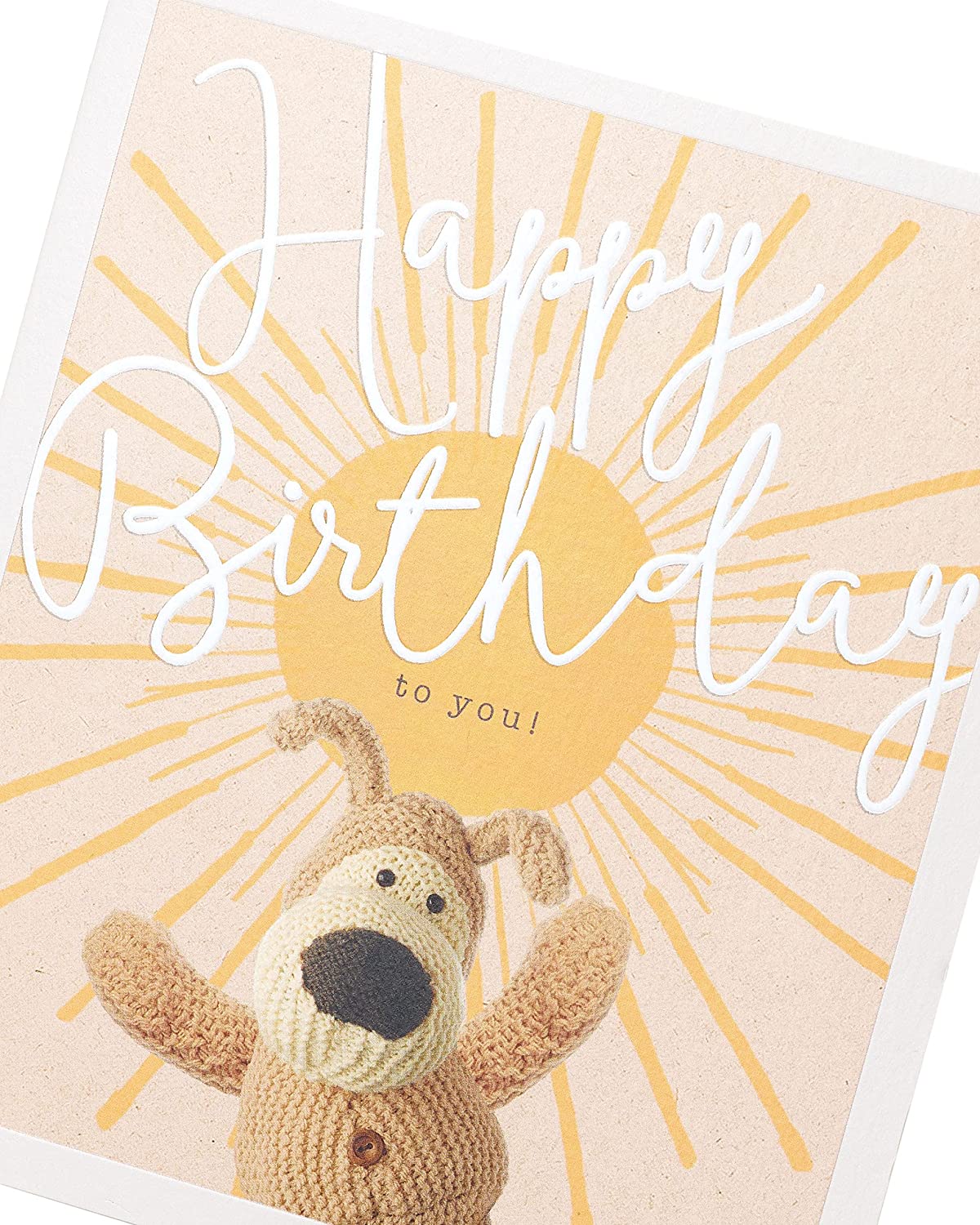 Colorful Sunshine Boofle birthday greeting card with cheerful illustration, perfect for celebratory occasions from UK Greetings.