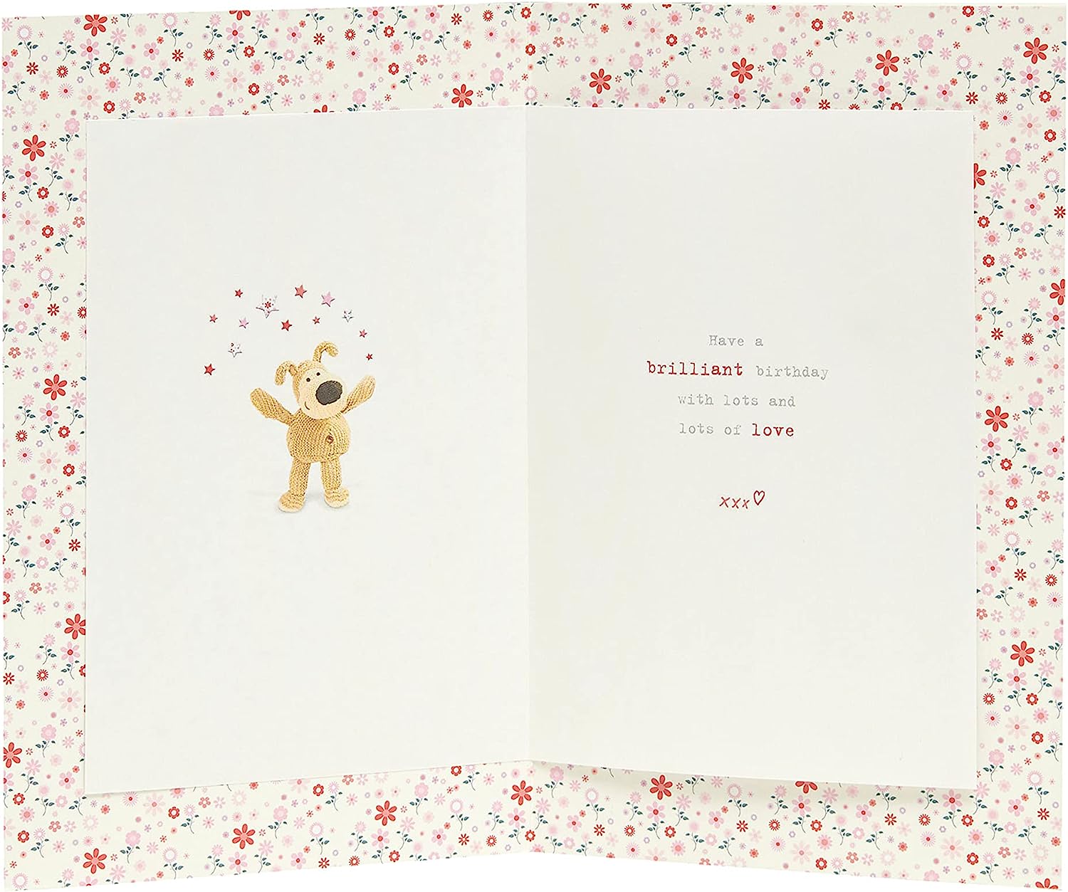Sweet Boofle Star Sister birthday greeting card by UK Greetings, featuring colorful star design and cheerful illustration.