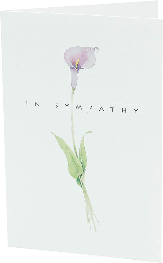 Watercolor flower sympathy greeting card by UK Greetings featuring soft floral artwork and heartfelt message.