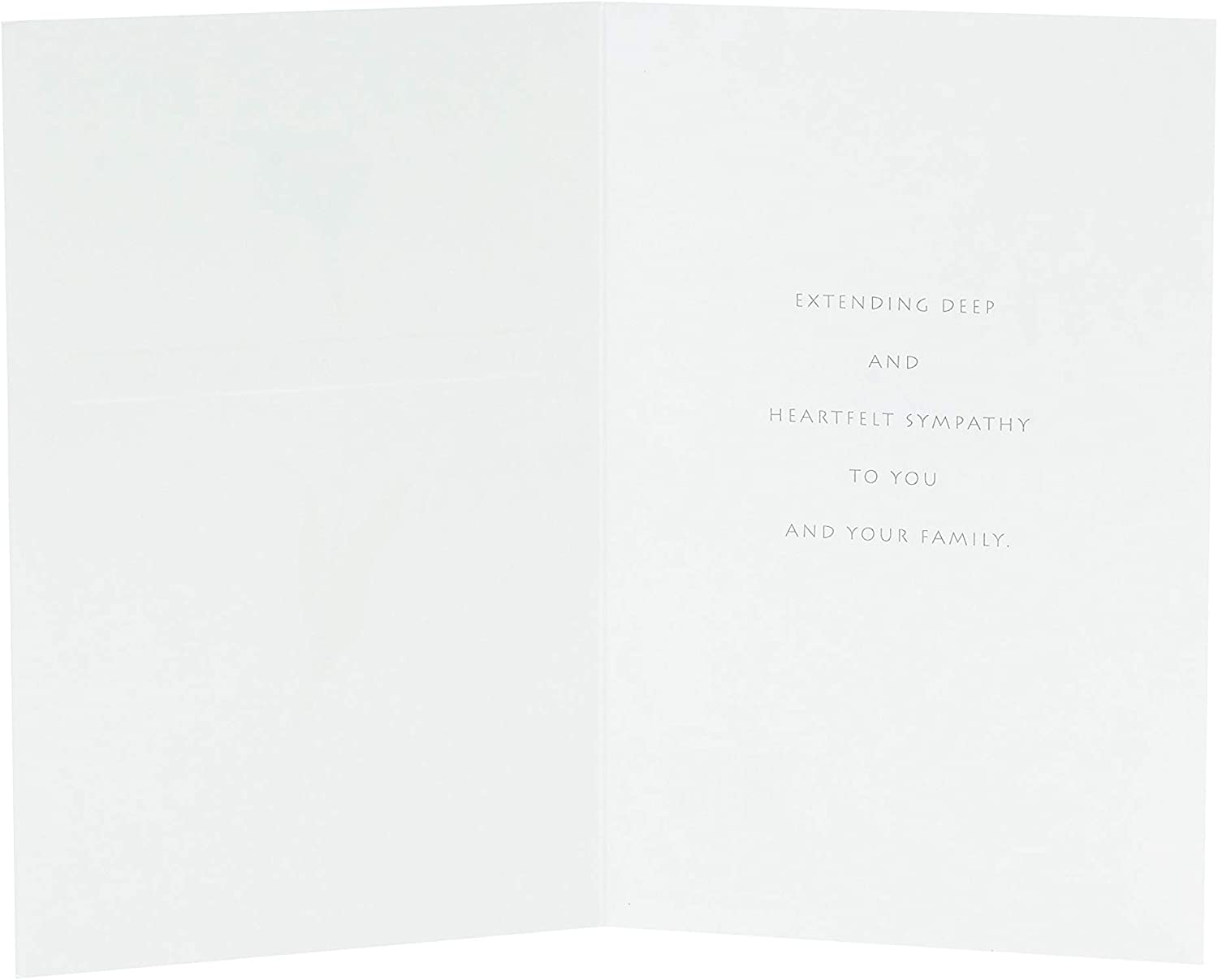 Sympathy greeting card featuring classic watercolor flowers, designed by UK Greetings for heartfelt condolences.