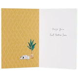 Uplifting Take It Easy Get Well Soon greeting card by UK Greetings with colorful floral design and cheerful message.