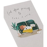 Uplifting "Take It Easy Get Well Soon" greeting card by UK Greetings with cheerful design and encouraging message.