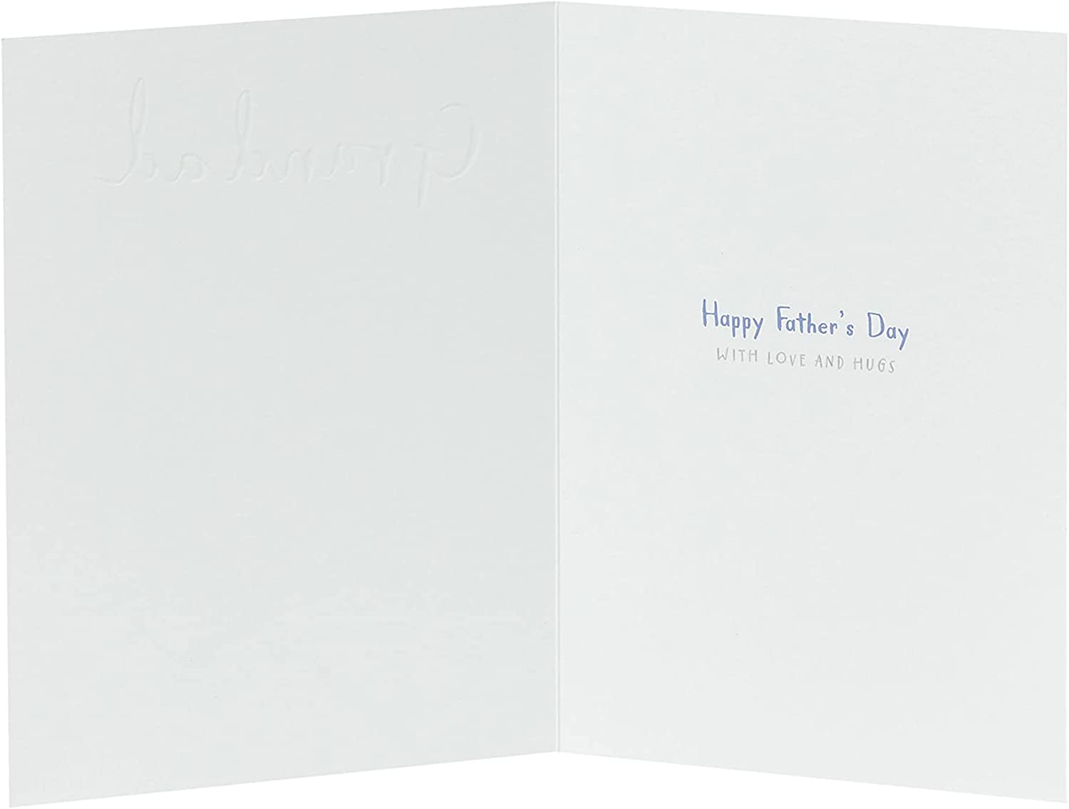 Father's Day greeting card for Grandad featuring teddy bear and trophy design, by UK Greetings, with colorful illustrations.