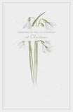 Thinking of You sympathy Christmas card from UK Greetings featuring heartfelt condolence message and festive holiday design.
