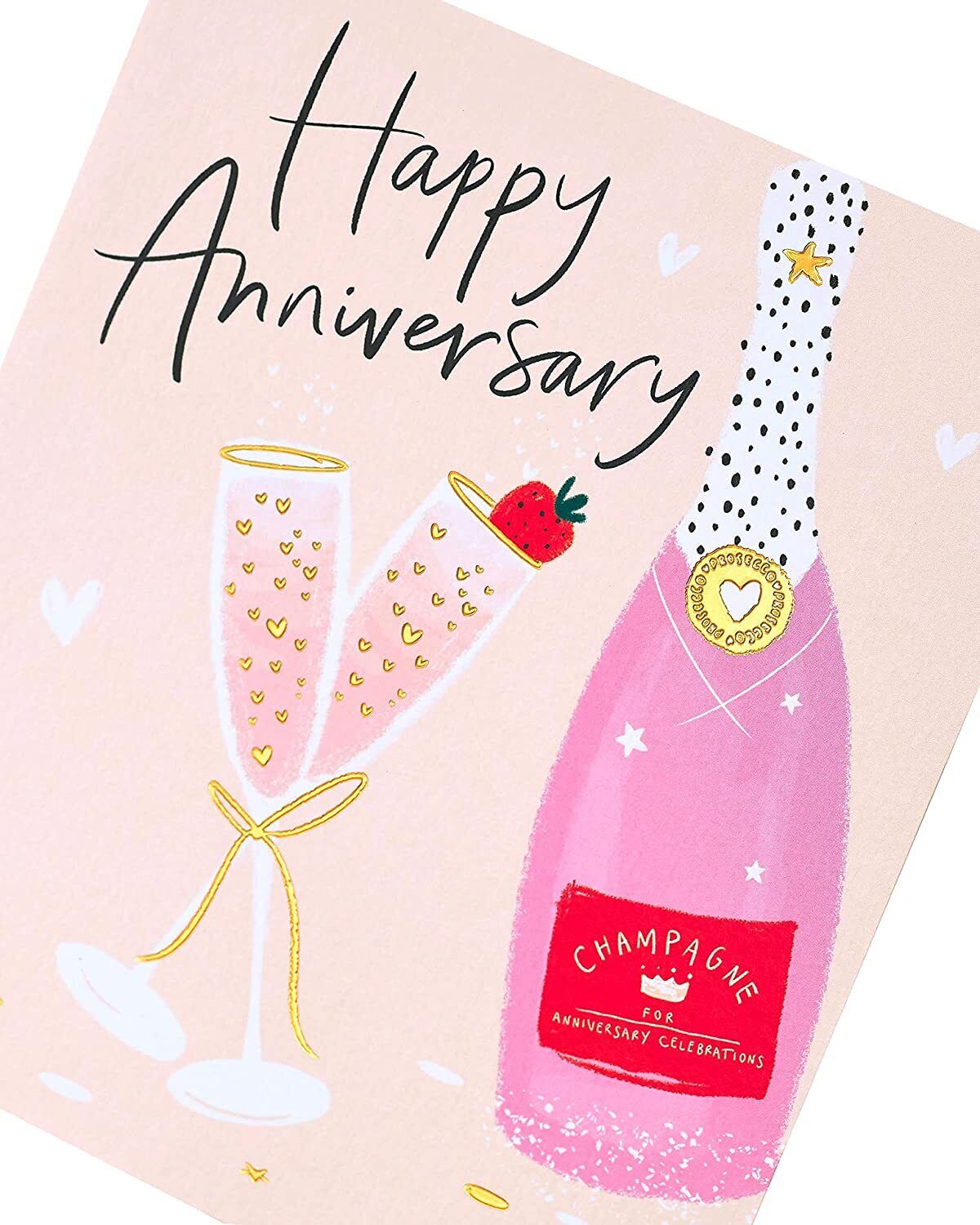 Elegant couple love anniversary greeting card by UK Greetings featuring romantic design for special occasions.