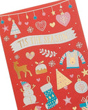 Festive holiday-themed greeting card with Christmas money wallet gift holder, featuring cheerful holiday design by UK Greetings.