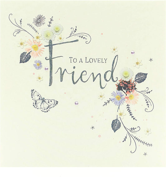 A floral birthday greeting card from UK Greetings with colorful flower illustrations and heartfelt message inside.