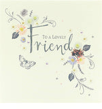 A floral birthday greeting card from UK Greetings with colorful flower illustrations and heartfelt message inside.
