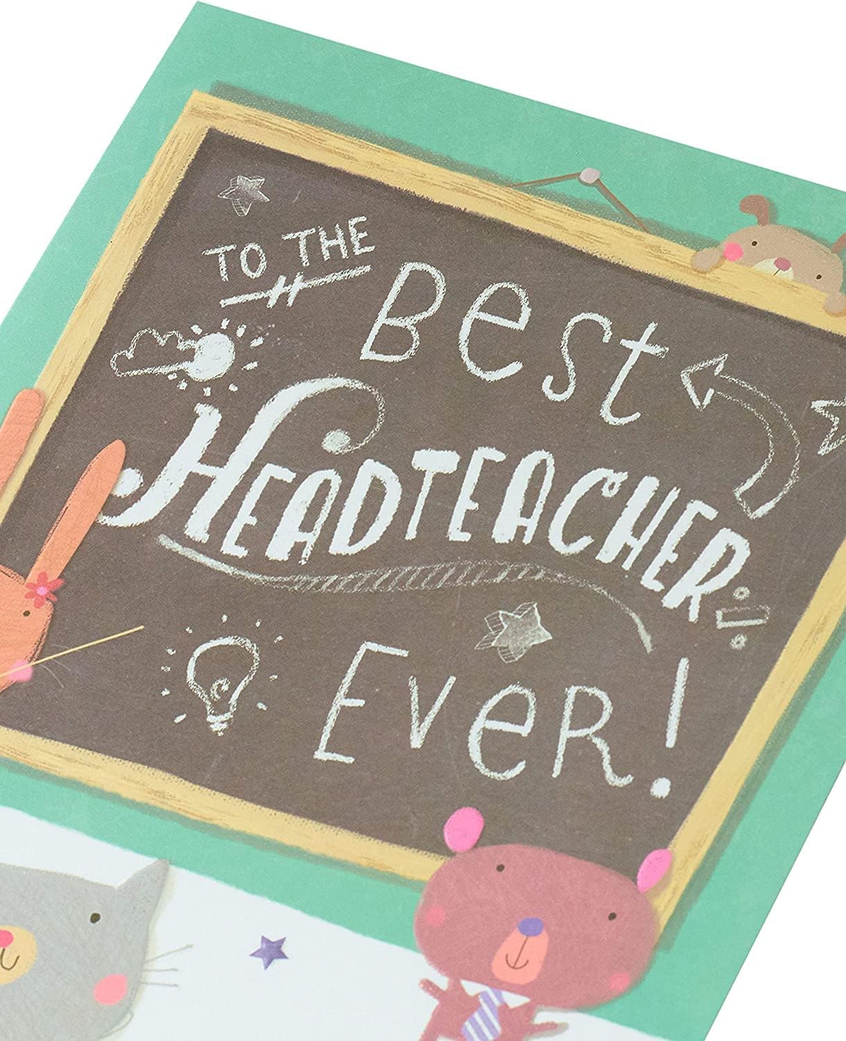 UK Greetings thank you card for head teachers, featuring a heartfelt message and cheerful design for appreciation.