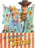Toy Story Woody pop-up birthday greeting card from UK Greetings featuring Woody character and colorful birthday design.