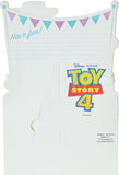 Toy Story Woody pop-up birthday greeting card featuring Woody from Toy Story, with colorful festive design inside.
