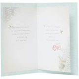 Traditional grandson Christmas greeting card with gold foil and glitter design, featuring festive holiday imagery and heartfelt message.