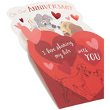 UK Greetings Disney Lady & The Tramp anniversary greeting card with a stunning pop-up design, suitable for him or her.