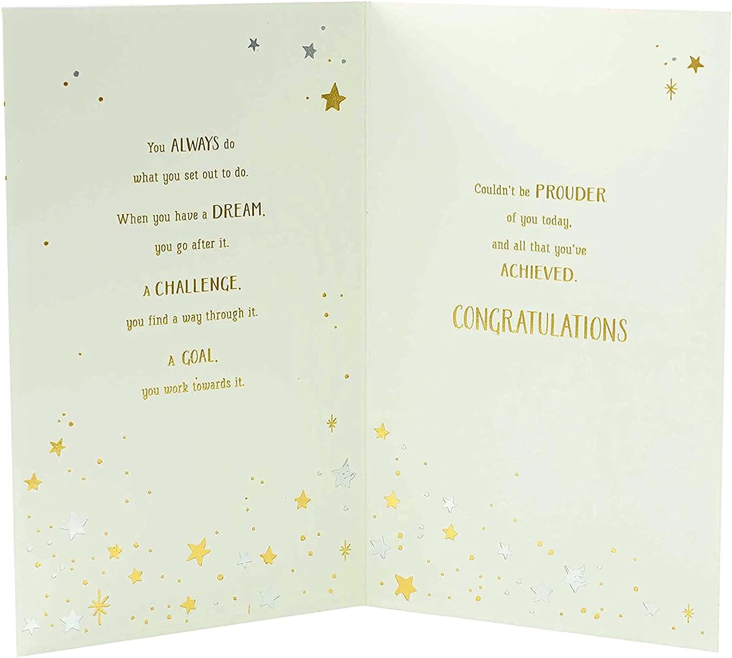 University graduation greeting card by UK Greetings featuring congratulatory message and celebratory design.