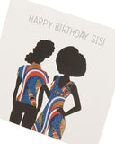 Vibrant Afro Sis birthday greeting card featuring colorful African-inspired design by UK Greetings