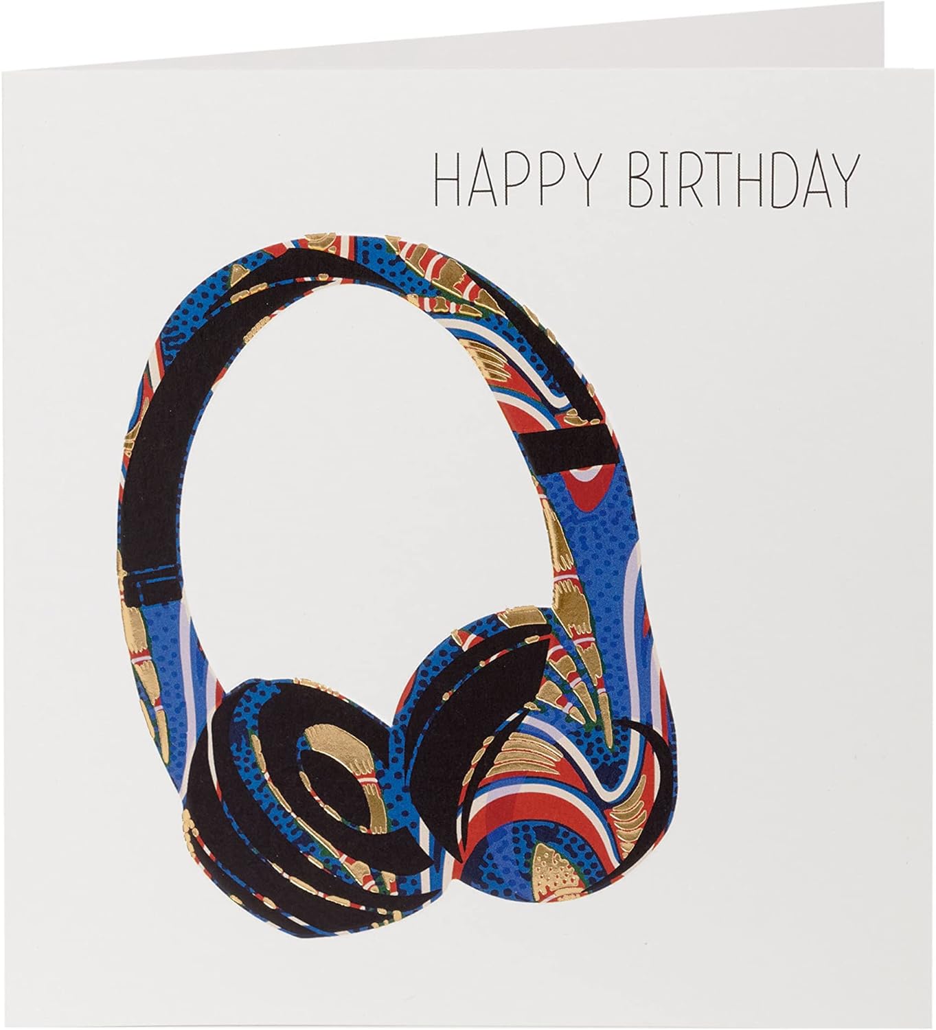 Vibrant music and dance-themed happy birthday greeting card by UK Greetings with colorful, cheerful design.