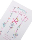Vintage design Mother's Day greeting card from UK Greetings featuring floral artwork and heartfelt message.
