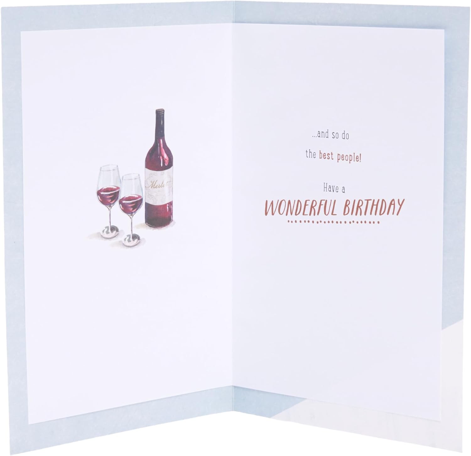 Greeting card featuring a watch and wine design for birthdays, UK Greetings' colorful and festive greeting card image.