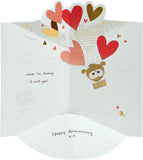 Wedding anniversary greeting card for husband with a lovely design from UK Greetings, featuring romantic and decorative elements.
