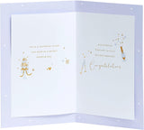 Pale blue wedding greeting card for him, her, or friends by UK Greetings with elegant design and heartfelt message.
